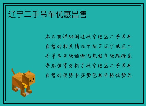 辽宁二手吊车优惠出售